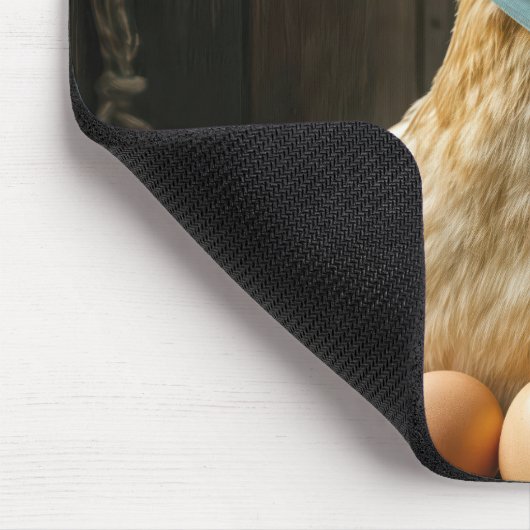 Hen Tragen einer Gesichtsmaske Mousepad (Ecke)