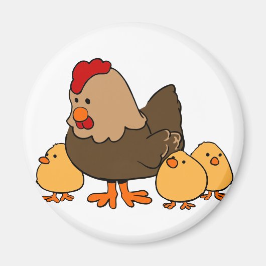 Hen und Chicks Magnet (Vorne)