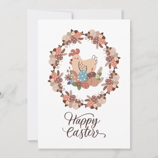 Hen und Ostereier Happy Oaster Einladung (Vorderseite)