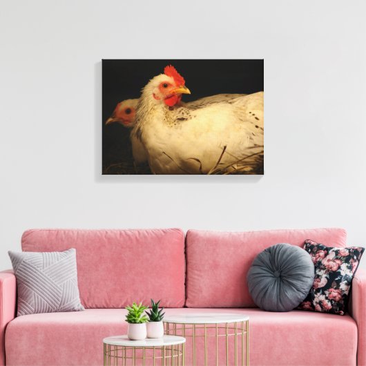 Hen und Rooster Leinwanddruck (Insitu (Wohnzimmer))