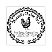 Hen Wreath Classic Egg Carton Labeling Permastempel (Design)