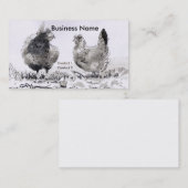 Hen Zeichnend Visitenkarte (Vorne/Hinten)