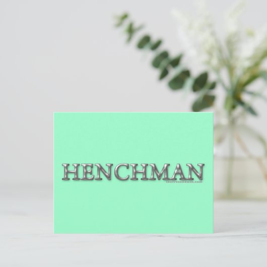 Henchman Postkarte (Stehend Vorderseite)