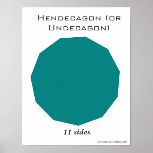 Hendecagon oder Undecagon Poster von Polygon