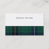 Henderson aquamariner Tartan-karierte Gewohnheit Visitenkarte (Rückseite)