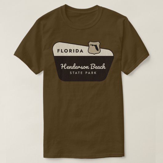 Henderson Beach Staat Park Florida Begrüßungszeich T-Shirt (Design vorne)