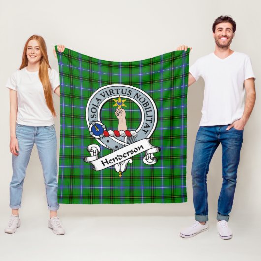 Henderson Clan Abzeichen Tartan Kariert Fleecedecke (Beispiel)