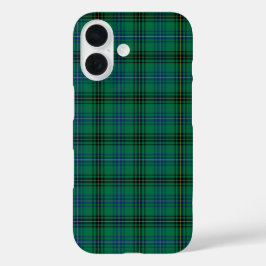 Henderson Clan Bright Green, Blue und Black Tartan iPhone 16 Hülle
