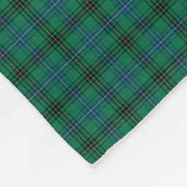 Henderson Clan Bright Green und Blue Tartan Fleecedecke