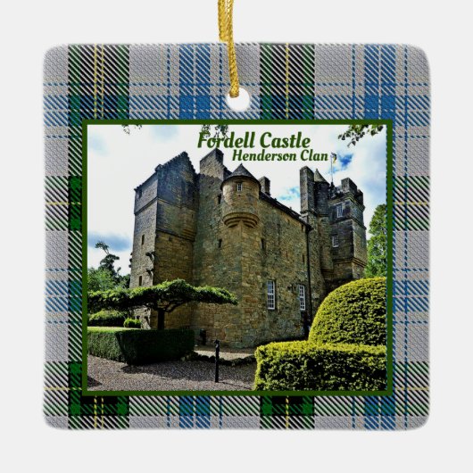 Henderson Clan Fordell Castle Tartan Keramikornament (Vorderseite)