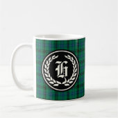 Henderson Clan Green und Blue Tartan Monogram Kaffeetasse (Links)
