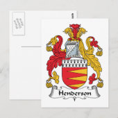 Henderson Familienwappen Postkarte (Vorne/Hinten)