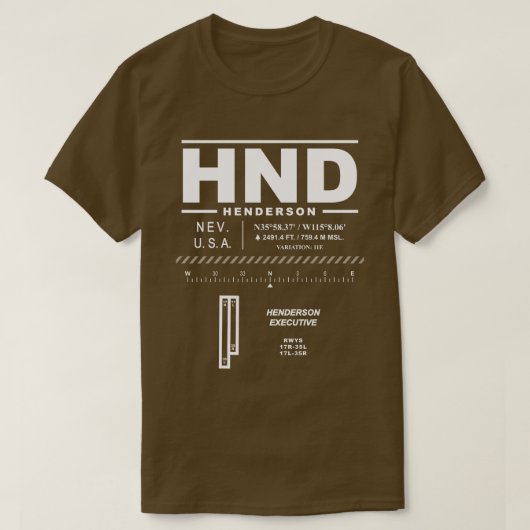 Henderson Führungskraft Airport HND T - Shirt (Design vorne)
