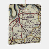 Henderson KY Vintag Map Keramikornament (Rechts)