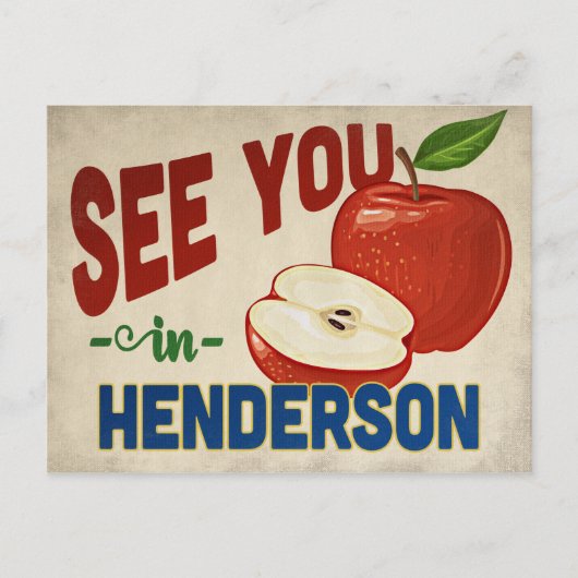 Henderson Nevada Apple - Vintage Travel Postkarte (Vorderseite)