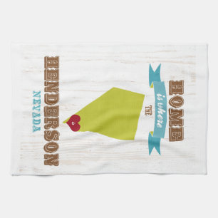 Henderson, Nevada-Karte - Zuhause ist, wo das Herz Handtuch