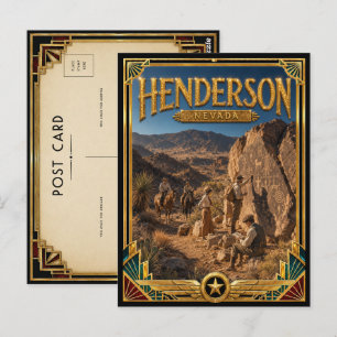 Henderson Nevada Vintage Art Deco Golden Age Postkarte