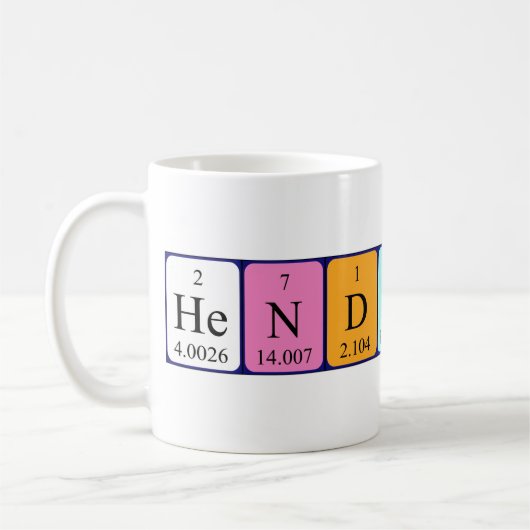 Henderson Periodenname Tasse (Links)