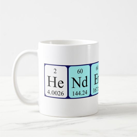 Henderson Periodenname Tasse (Links)