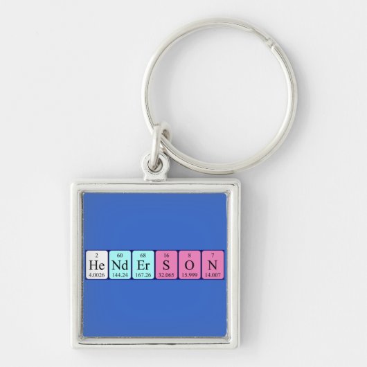 Henderson Periodson Table name keyring Schlüsselanhänger (Vorne)