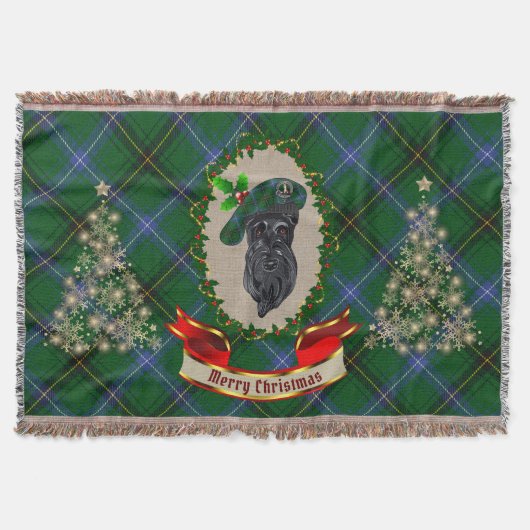 Henderson Scottie Dog Christmas Throw Blanket Decke (Vorderseite)
