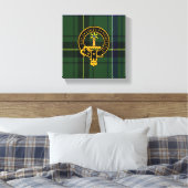 Henderson Scottish Wappen und Tartan Canvas print Leinwanddruck (Insitu (Schlafzimmer))