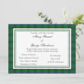 Henderson Scottish Wedding Einladung (Stehend Vorderseite)