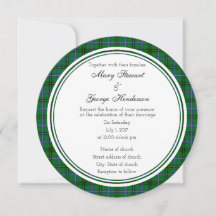 Henderson Scottish Wedding Round Einladung