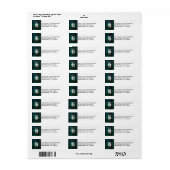 Henderson Tartan Kariert Monogram Address Labels (Vorne)