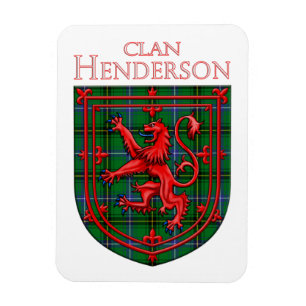 Henderson Tartan Scottish Kariert Lion Rampant Magnet