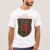 Henderson Tartan Scottish Kariert Lion Rampant T-Shirt (Vorderseite)