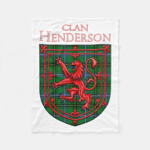 Henderson Tartan Scottish Plaid Lion Rampant Fleecedecke