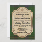 Henderson Tartan Wedding Einladung (Vorderseite)