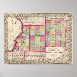 Henderson, Warren, Knox Landkreises Poster