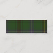 Hendersontartan-Schild Mini Visitenkarte (Rückseite)