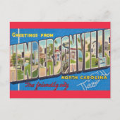 Hendersonville NC Greetings Postcard Postkarte (Vorderseite)