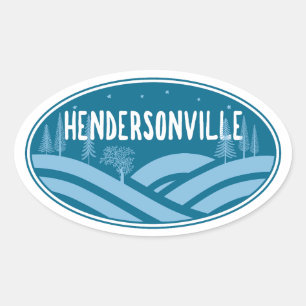 Hendersonville North Carolina Außenbereich Ovaler Aufkleber
