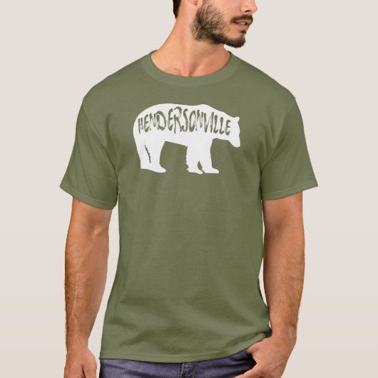 Hendersonville North Carolina Bear T-Shirt (Vorderseite)