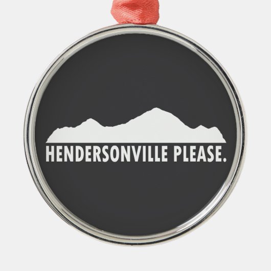 Hendersonville North Carolina Bitte Ornament Aus Metall (Vorne)