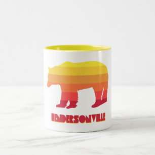 Hendersonville North Carolina Rainbow Bear Zweifarbige Tasse