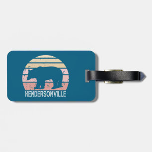 Hendersonville North Carolina Retro Bear Gepäckanhänger