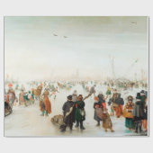 Hendrick Avercamp Erleben Sie die Eiszeit in der N Geschenkpapier (Flach)