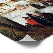 Hendrick Avercamp Ice Skaten in der Nähe eines Dor Poster (Ecke)