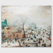 Hendrick Avercamp Winterlandschaft mit Eis Skater Geschenkpapier (Flach)