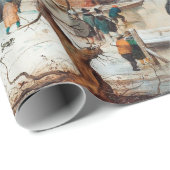 Hendrick Avercamp Winterlandschaft mit Eis Skater Geschenkpapier (Rolleneckpunkt)