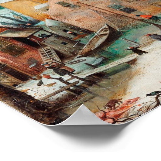 Hendrick Avercamp Winterlandschaft mit Ice Skater Poster (Ecke)