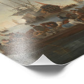 Hendrick Dubbels - Hafen mit Segelschiffen Fotodruck (Ecke)