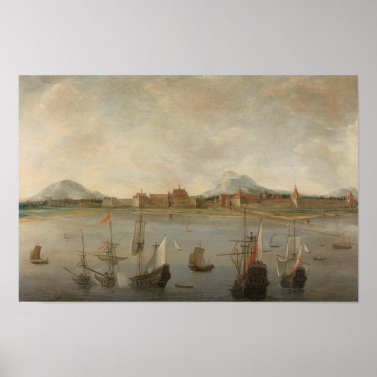Hendrick Dubbels - Sicht auf Batavia Poster (Vorne)