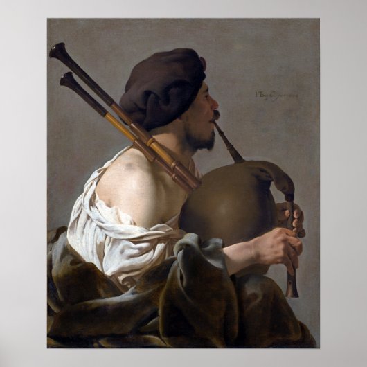 Hendrick ter Brugghen Bagpipe Player Poster (Vorne)