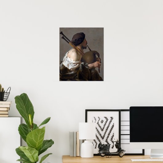 Hendrick ter Brugghen Bagpipe Player Poster (Heimbüro)